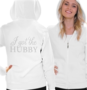 I Got The Hubby Lightweight Hoodie | Bridal Hoodies | RhinestoneSash.com