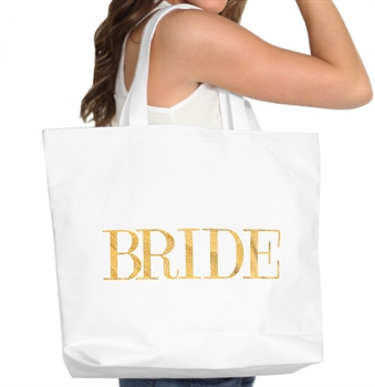 Bride Gold Large Canvas Tote