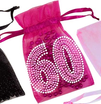 Pink Gem 60 Organza Favor Bag