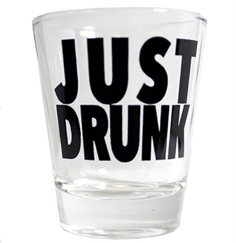Just Drunk Shot Glass | Bridal Party Favors | RhinestoneSash.com