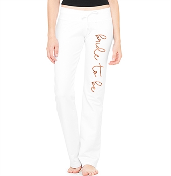 Bride To Be Rose Gold White Lounge Pant