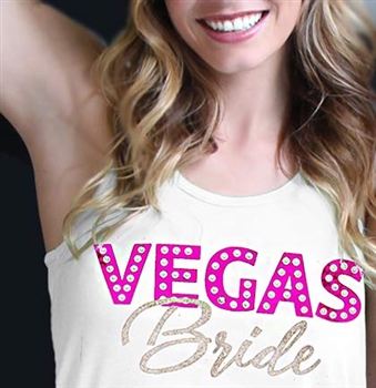 Vegas Bride Flowy Racerback Tank