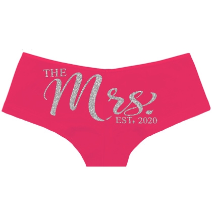 The Mrs. EST Silver Glitter Cheeky Panty