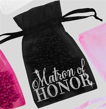 Matron of Honor Flirty Organza Favor Bag