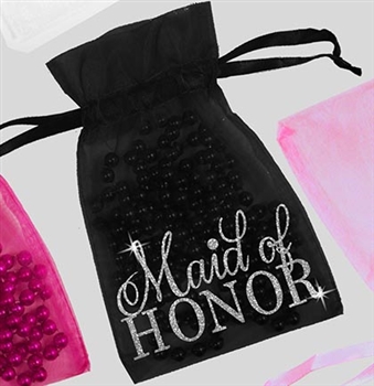 Maid of Honor Flirty Organza Favor Bag