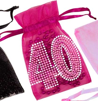 Pink Gem 40 Organza Favor Bag