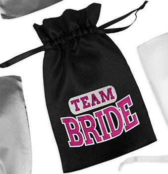 Sporty Team Bride Satin Favor Bag