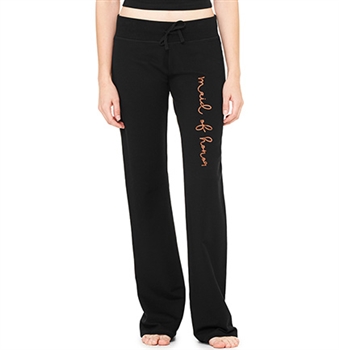 Maid of Honor Rose Gold Black Lounge Pant