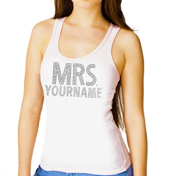 "Mrs." Custom Rhinestone Tank Top