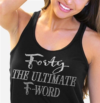 Forty The Ultimate F-Word Flowy Racerback Tank Top