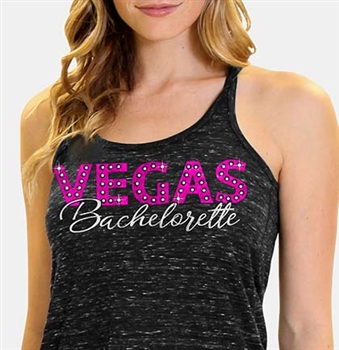 Vegas Bachelorette Flowy Racerback Tank | Bridal Tank Tops | RhinestoneSash.com