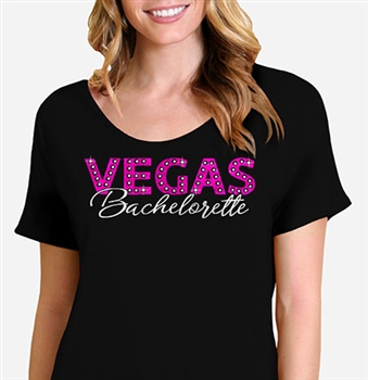 Vegas Bachelorette Flowy Tee | Bridal T-shirts | RhinestoneSash.com