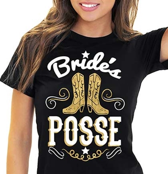 Bride's Posse White & Gold T-Shirt