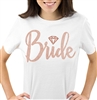 Bride w/Diamond Rose Gold Rhinestud T Shirt