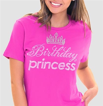 Birthday Princess with Crown T-Shirt