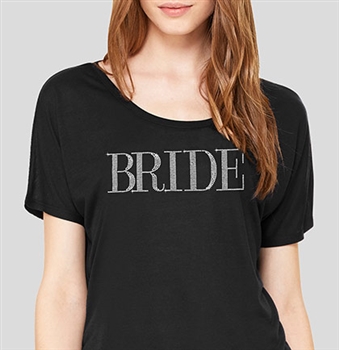 Bride Modern Flowy T-Shirt Black