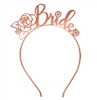 Floral Bride Rose Gold Headband