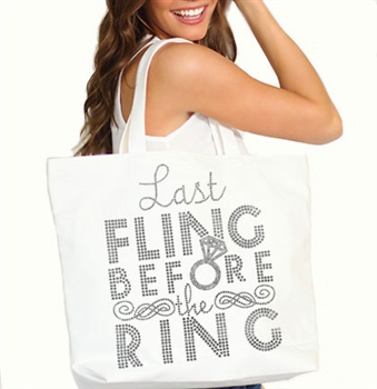 Last Fling Before the Ring Large Tote
