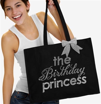 The Birthday Princess Rhinestone Tote | Birthday Party Totes | RhinestoneSash.com