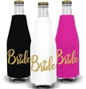 Bride w/Diamond Gold Glitter Bottle Cooler | Bachelorette Party Idea