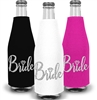 Bride w/Diamond Silver Glitter Bottle Cooler | Bachelorette Party Idea