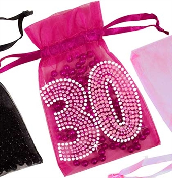 Pink Gem 30 Organza Favor Bag