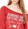 Running On Caffeine And Christmas Spirit Fleece Top