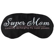 Super Mom Black with White Piping Sleep Mask