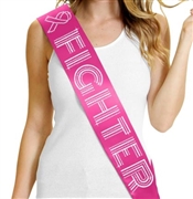 'Fighter' Cancer Awareness Sash with Ribbon