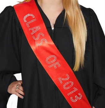 "Class of 2013" Graduation Rhinestone Sash