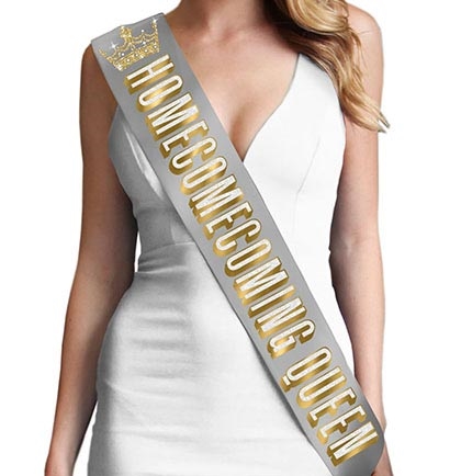 Homecoming Queen with Crown Sash 