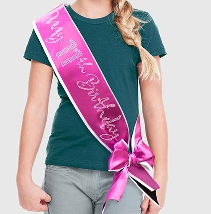 My 11th Birthday Rhinestone Sash | Tween Birthday Sashes