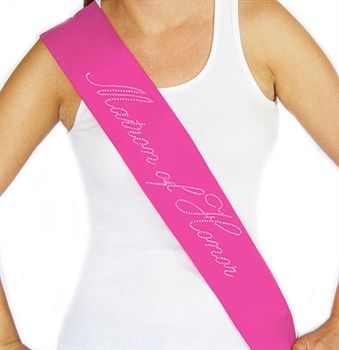 Girly Matron of Honor Rhinestone Sash  | Bridal Sashes | RhinestoneSash.com