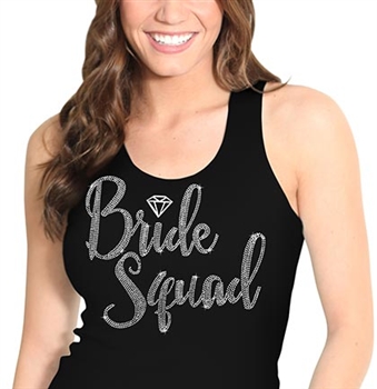Bride Squad w/Diamond Rhinestone Tank