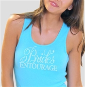 Turquoise Bride's Entourage Flirty Rhinestone Tank Top
