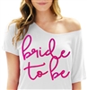 Bride To Be Pink Foil Flowy T-Shirt | Bridal T-shirts | RhinestoneSash.com