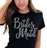 Bridesmaid w/Diamond Rhinestone T-Shirt | Bridal T-shirts | RhinestoneSash.com