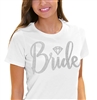 Bride w/Diamond Rhinestone Tee | Bridal T-shirts | RhinestoneSash.com