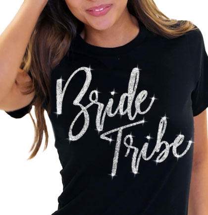 Bride Tribe Glam Rhinestone Tee | Bridesmaid Tee