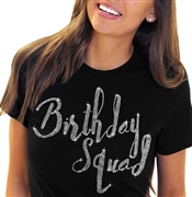 Birthday Squad Modern Rhinestone T-Shirt
