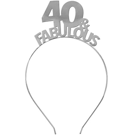 40 & Fabulous Silver Headband