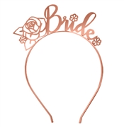 Floral Bride Rose Gold Headband