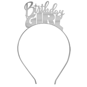 Birthday Girl Silver Headband