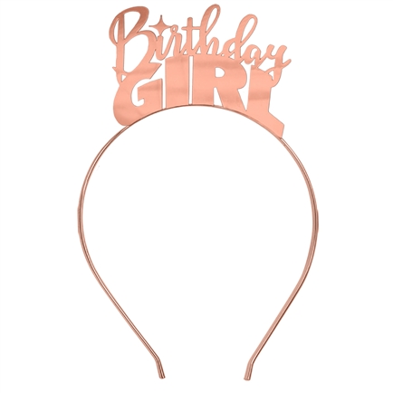 Birthday Girl Rose Gold Headband