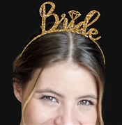 Bride with Diamond Gold Headband