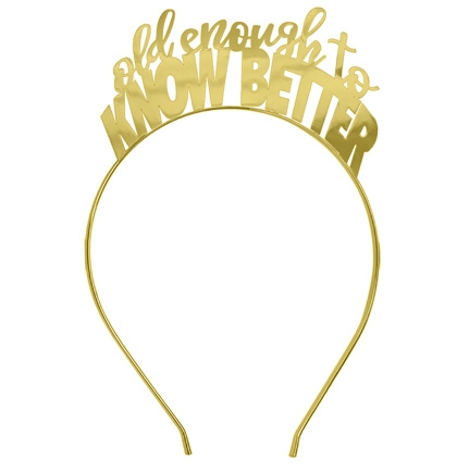 Old Enough To Know Gold Headband