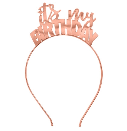 It's My Birthday Rose Gold Headband