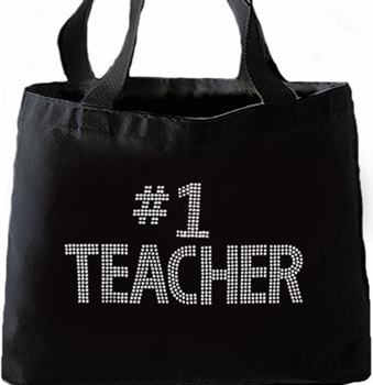 "#1 Teacher" Large Tote