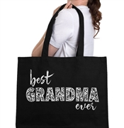 Best Grandma Ever Large Canvas Tote