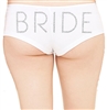 Bride Silver Glitter Lace Edge Cheeky Panty